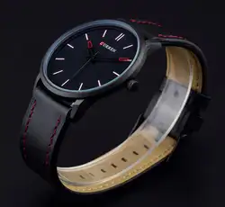 CURREN ультра тонкий для мужчин наручные часы Элитный бренд eather для мужчин s для женщин кварцевые для мужчин наручные часы Relogio Masculino De Luxo