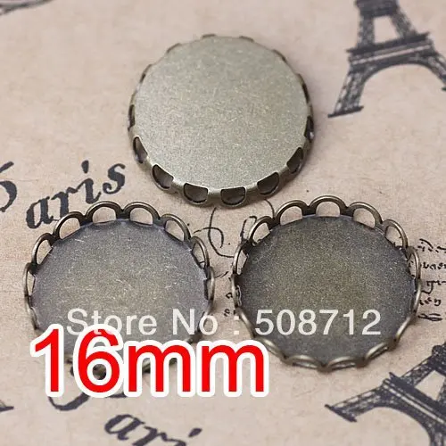 

Free shipping!!! Bronze Tone Cabochon Frame Settings 16mm,Cameo Cab base,pendant base,pendant settings