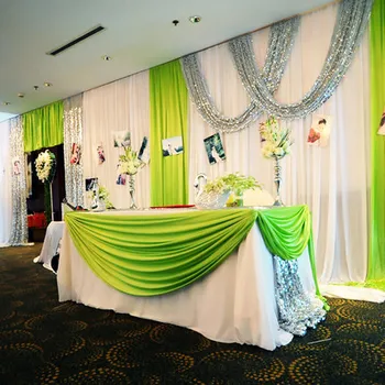 

2016 Real Promotion Warp Tissus Wedding Ice Silk Pearl Shaman Decorative Fabrics Curtain Arena Thick Cloth Background