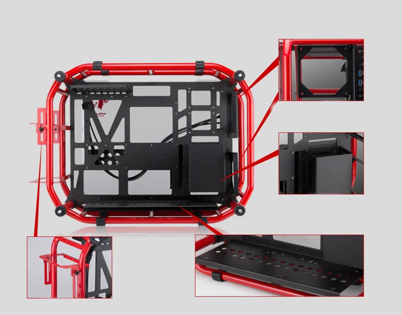Atx Gaming Computer Pc Case Desktop Desk Box Case Gamer Vertical