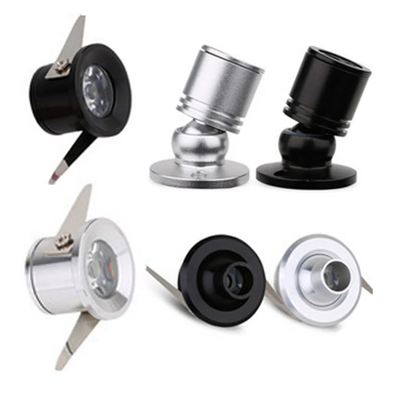 

LED Spotlights 1W 3W Mini led ceiling Down lights AC85-265V Surface Mounted Light bulbs for cabinet counter showcase