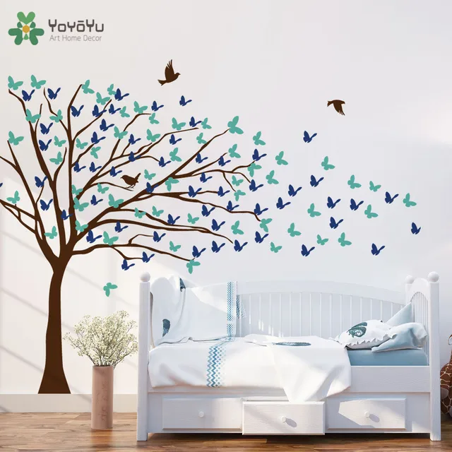 creative design wall decal home self big tree wall stickers for kids