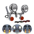 Motorrad Hilfs Blinker LED Spot Nebel Licht Gehäuse Halterung Für Harley Electra Street Glide Road King FLHX FLHXXX 94 13 auf