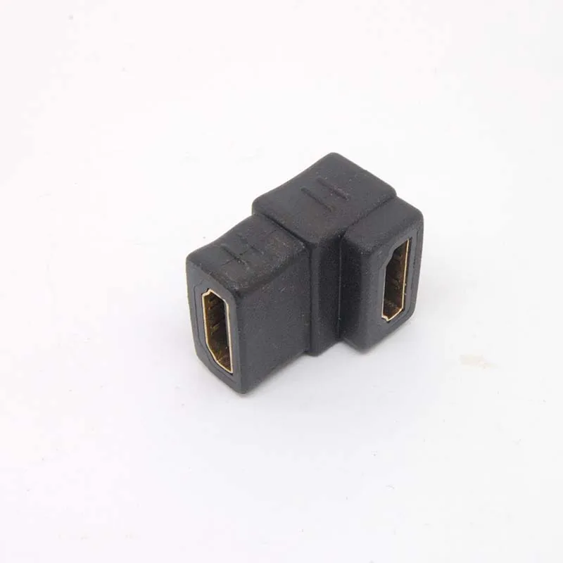 10 قطعة 90 درجة HDMI أنثى إلى أنثى المقرنة النجار كابل محول التوصيل PC TV
