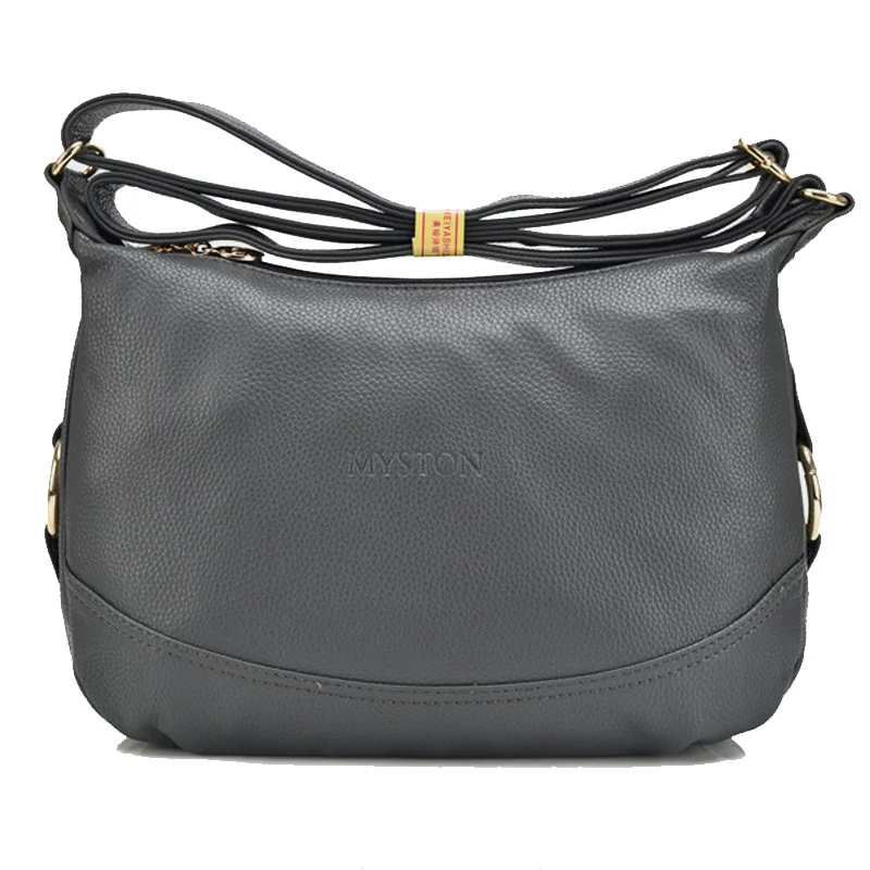 Высококачественная женская сумка из мягкой кожи на молнии, женские сумки через плечо, сумки через плечо, Дамская деловая дорожная сумка Bolsa Feminina - Цвет: Серый