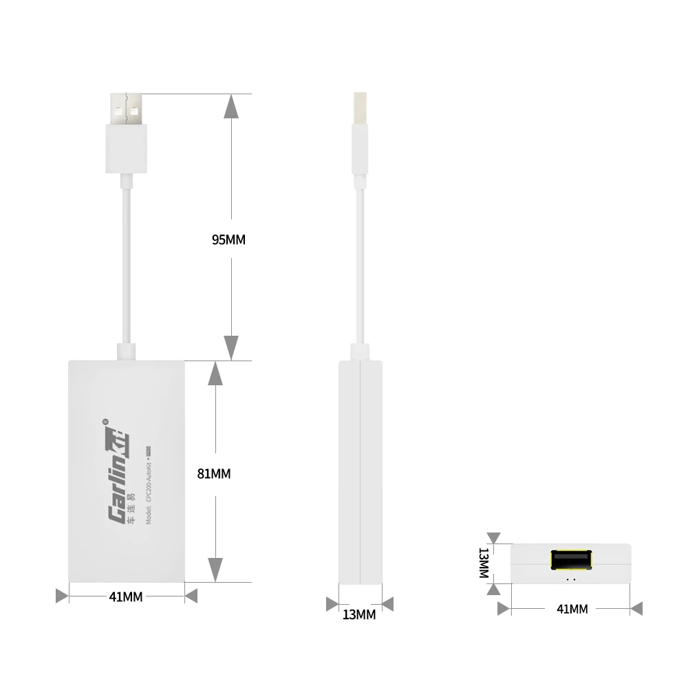 Carlinkit Беспроводная смарт-связь Apple CarPlay Dongle для Android навигационный плеер мини USB Carplay Stick с Android Авто черный