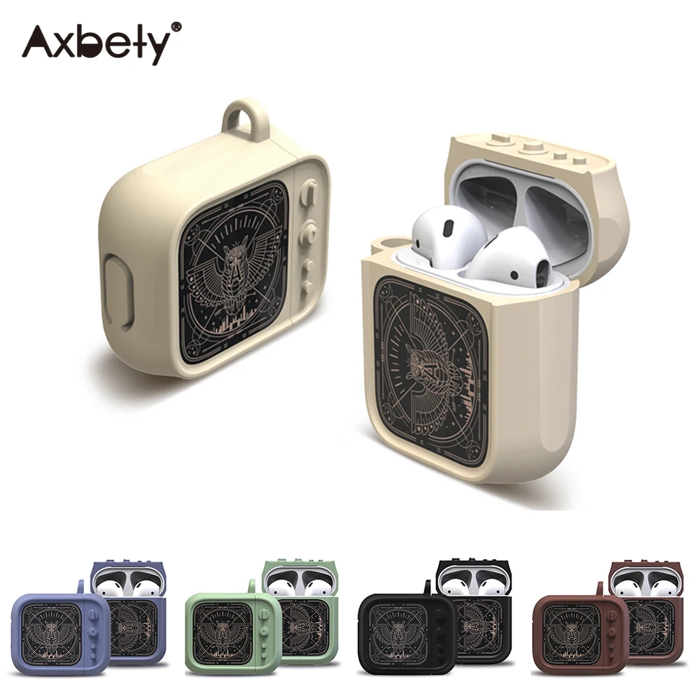 

For AirPods Case Cute Cartoon Earphone Cases For Apple Airpods 2 Funny Design Accessories Protect Cover with Carabiner Hook