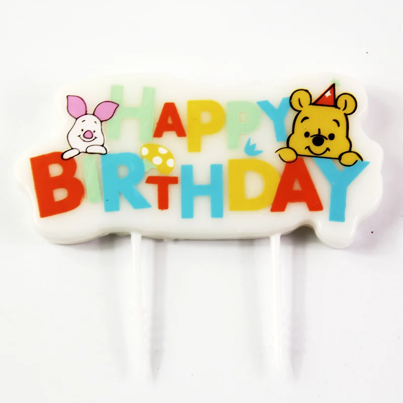 Creative Winnie The Pooh Cartoon Candles Kids Happy
