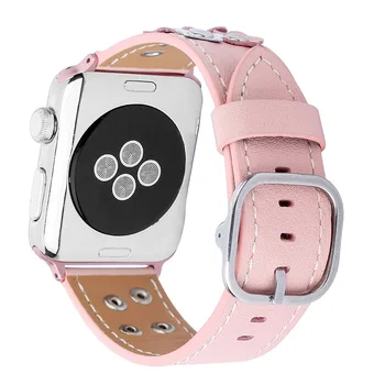 

Leather strap For Apple watch band apple watch 4 3 band 42mm/44mm 38mm/40mm correa iwatch band stainless steel belt bracelet
