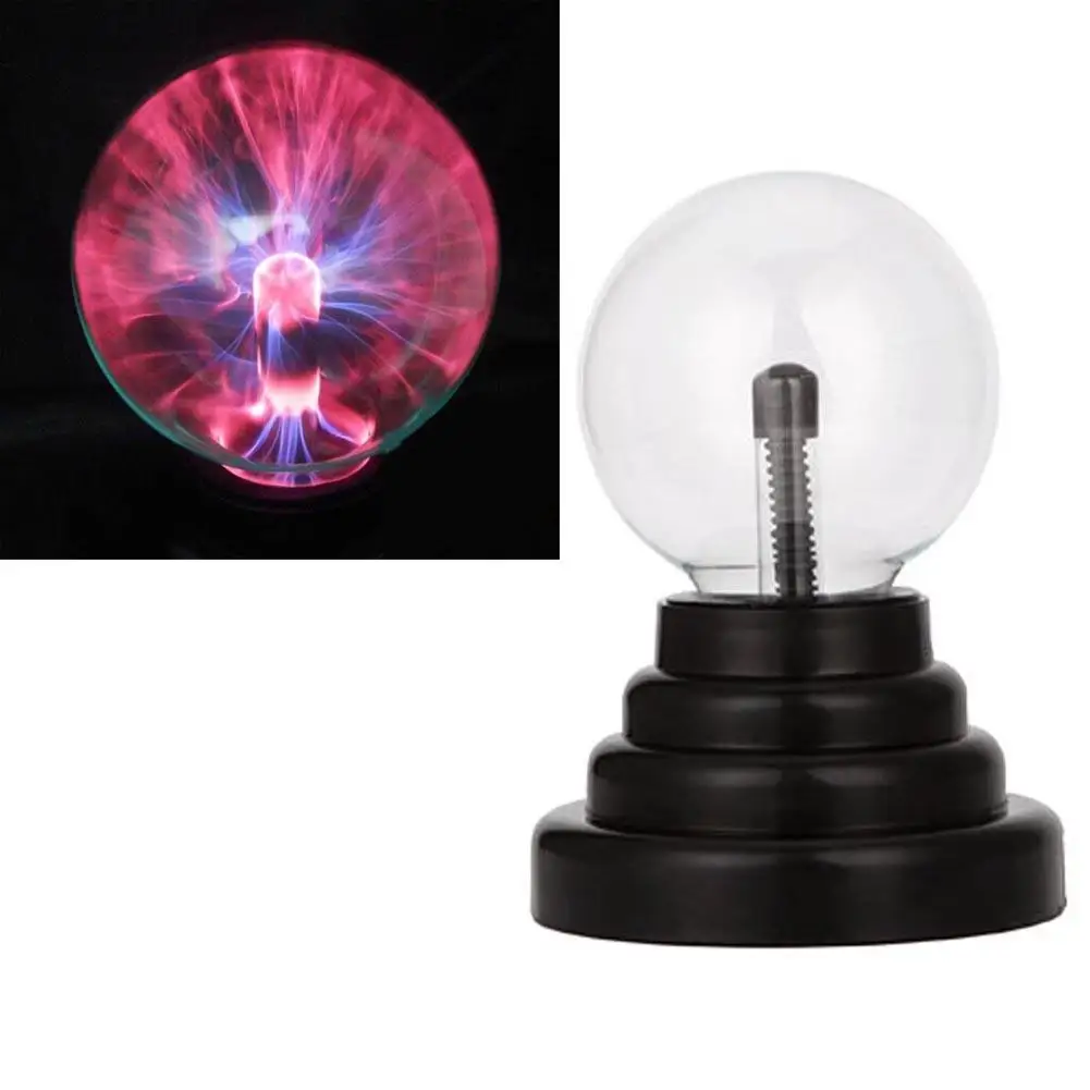 3 дюйма магический шар USB стеклянная плазменная Сфера Лампа красочный светильник вечерние черный базовый светильник ing идеальный праздник подарок игрушка