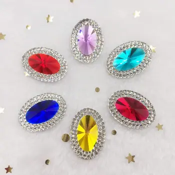 

20pcs Resin 18*25mm Oval Gem flatback Bling rhinestone Ornaments DIY scrapbook Wedding appliques craft SW34