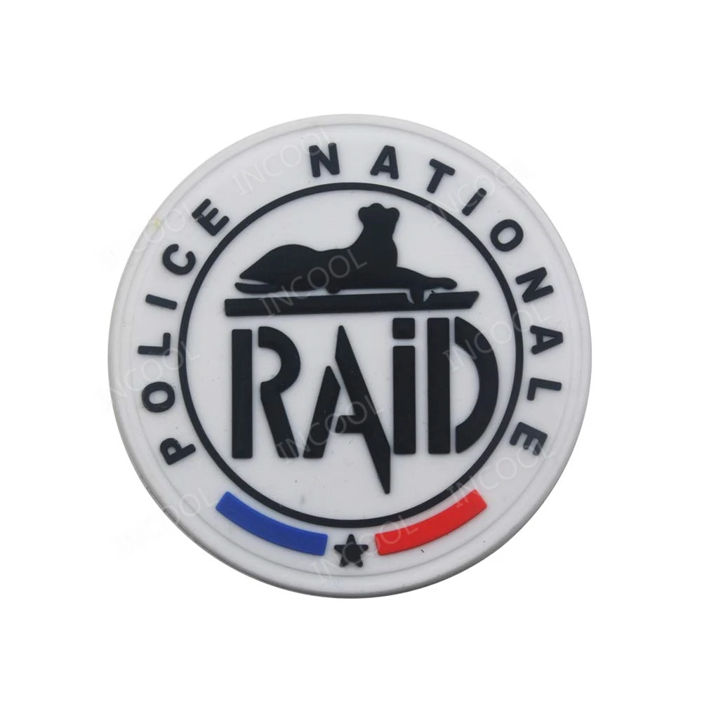 

3D Embroidery Rubber Patch France RAID Tactical Military Morale Decorative Patches National French Combat PVC Embroidered Badges