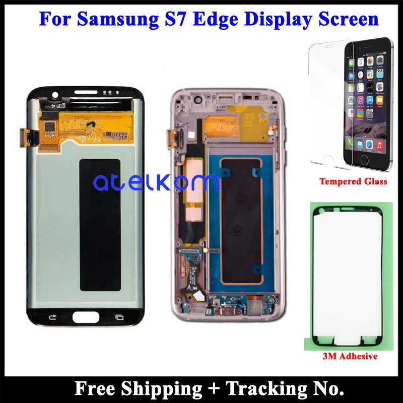 Оригинальный ЖК дисплей Amoled G935F S7 edge сменный сенсорный экран для SAMSUNG Galaxy золотой