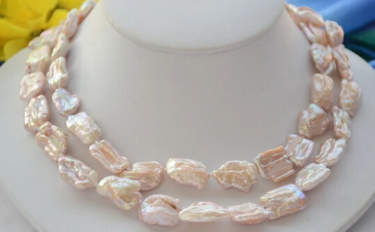 

HOT 003029 LAVENDER BAROQUE KESHI dens REBORN PEARL NECKLACE 34inch