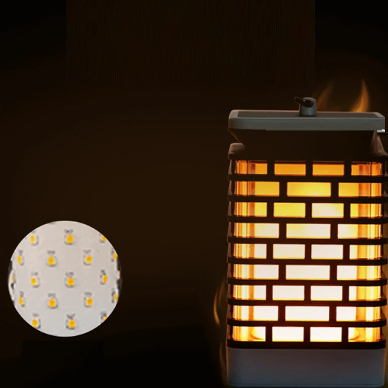 Solar Light Outdoors Solar Lights Flicking Flame Lantern Lamp Light Solar Powered LED Waterproof Hanging Light for garden yard pathway (4)