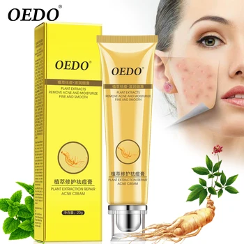 

20g Plant Extraction Repair Acne Cream Ginseng Scutellariae Extract Face Care Ance Treatment Skin Care Facial Cream Whitening