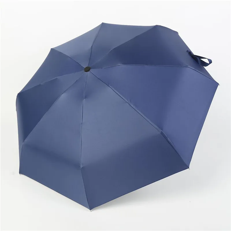DMBRELLA, Мини карманный автоматический 5 складной зонт, ветрозащитный, дождевик, женский, 8 ребер, маленький, компактный, для мужчин, бизнес, Paraguas - Цвет: Navy