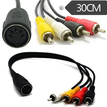 

5 Pin Female Din Plug to 4 x RCA Phono Male Plugs Audio Cable 10pcs/Lot