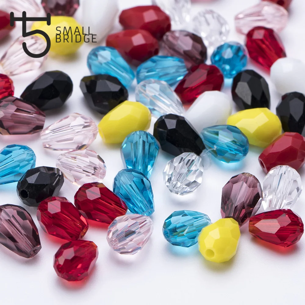 

Mixed Color Austria Teardrop Crystal Beads For Jewelry Making Earrings Diy Craft Loose Faceted Glass Briolette Beads Z808