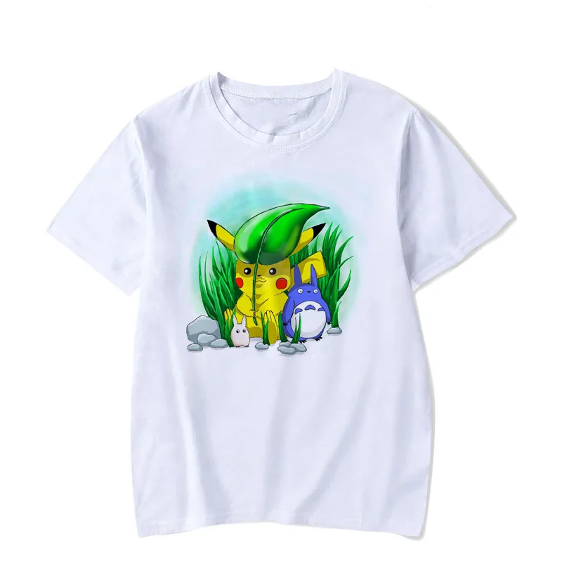 Мой сосед Тоторо Футболка мужская пара Harajuku Kawaii модная футболка студия футболка Ghibli мужские рубашки Эстетическая одежда kpop