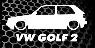 Автомобиль наклейка для Volkswagen GOLF1 golf2 golf3 golf4 golf5 golf6 golf7 mk1 mk2 mk3 mk4 mk5 mk6 mk7 - Название цвета: GOLF 2 white