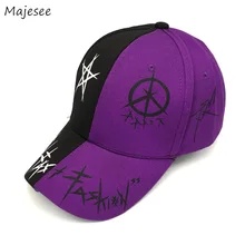 Бейсболки женские Harajuku мягкие женские корейские стильные высококачественные женские универсальные летние женские с принтом Регулируемый головной убор для отдыха