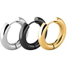 Новые стильные золотые серебряные серьги-гвоздики для женщин и мужчин, большие круглые серьги-гвоздики из нержавеющей стали, модные ювелирные изделия