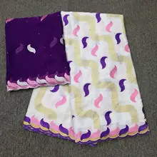 Tissu Африканский хлопок сухое кружево с камнями высокое качество швейцарская вуаль кружева в швейцарском стиле для свадьбы 5+ 2 ярдов/партия