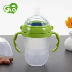 Gio силиконовая детская бутылка кормления BPA Бесплатная кружка для молока удовлетворяет требования Закона о воде учебный Поильник