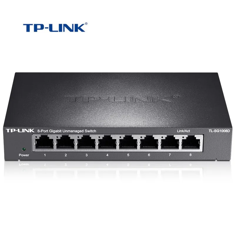 

TP-Link 8 Port 10/100/1000Mbps Gigabit Switch Over Ethernet IEEE802.3 (TL-SG1008D)