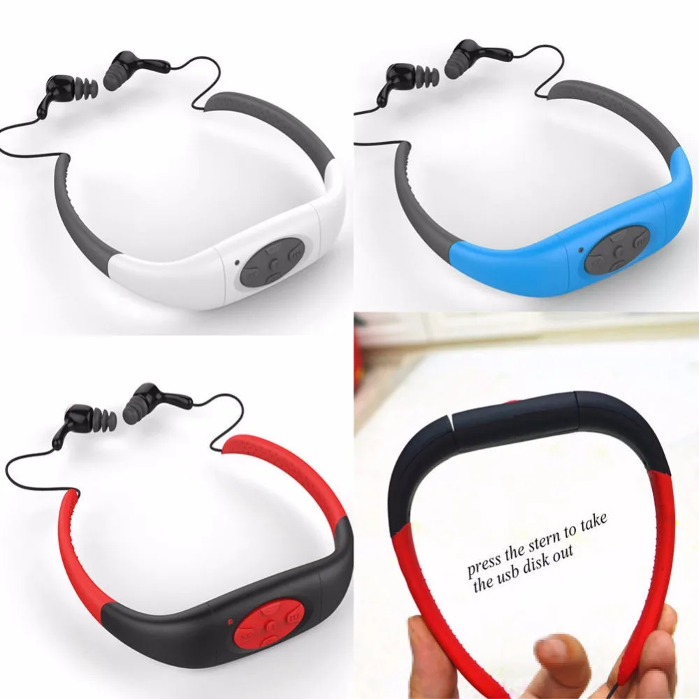 4GB Waterproof Diving Underwater Swim Surfing Neckband Sport Stereo