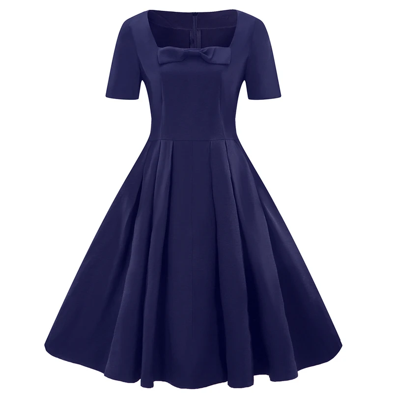 

Summer Dress 2019 Robe Vintage Rockabilly Clothing Women Short Sleeve Pinup Big Swing A Line Plus Size Retro Dress Vestidos