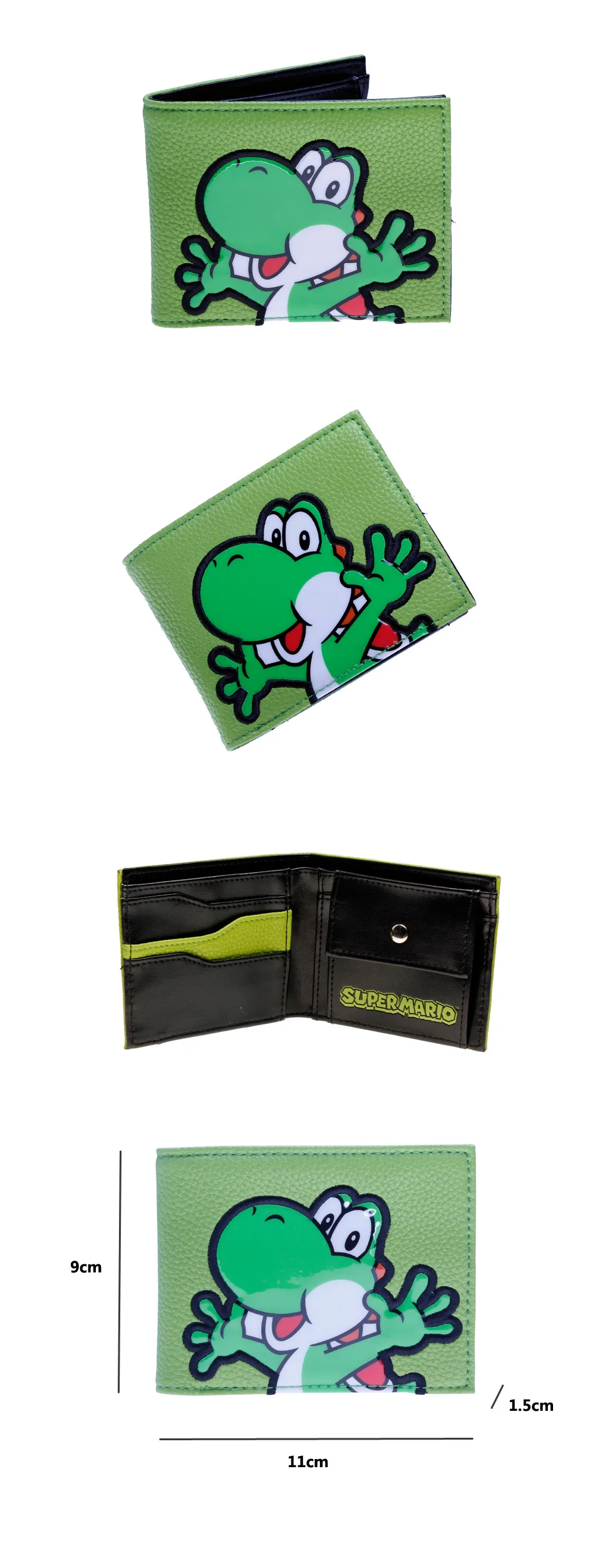 Nintendo Супер Марио Йоши bi-Fold Wallet зеленый dft-2155