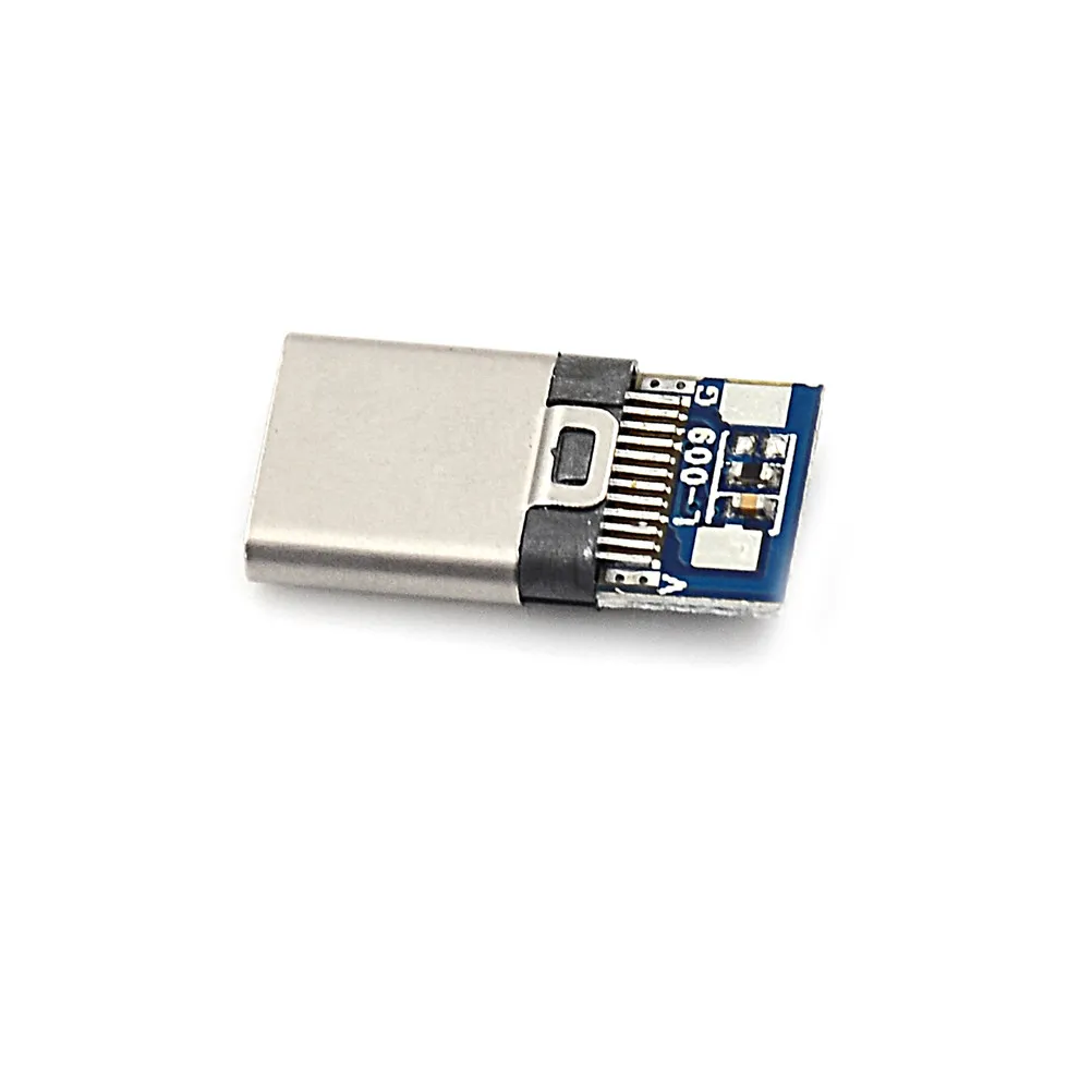 2PCS USB 3.1 Type C Male DIY Solder Cable Plug SMT Socket Connector PCB Board