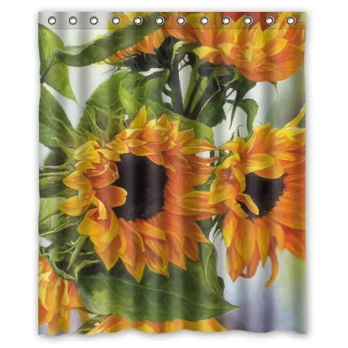 Custom Sunflower Shower Curtain 60" x 72" Free Shipping bathroom decor