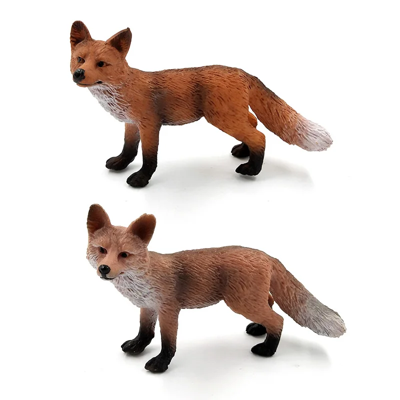 Simulation cute animal model figurine Mini Alpaca Warthog Chimpanzee Sheep Deer Fox Antelope Monkey Gibbon fairy home decor toys miniature figurines