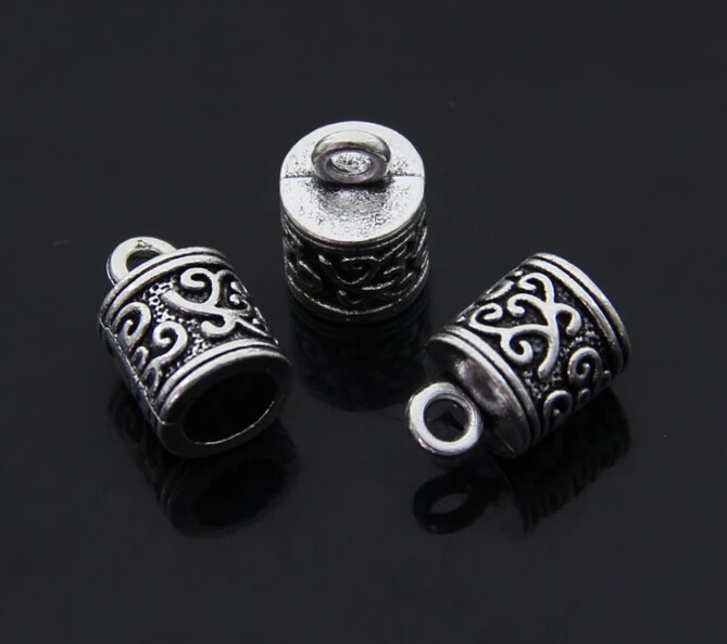 

20pcs /lot 12mmx8mm Zinc Alloy Vintage Antique Silver Bracelet Connector For Round Leather Cord Findings