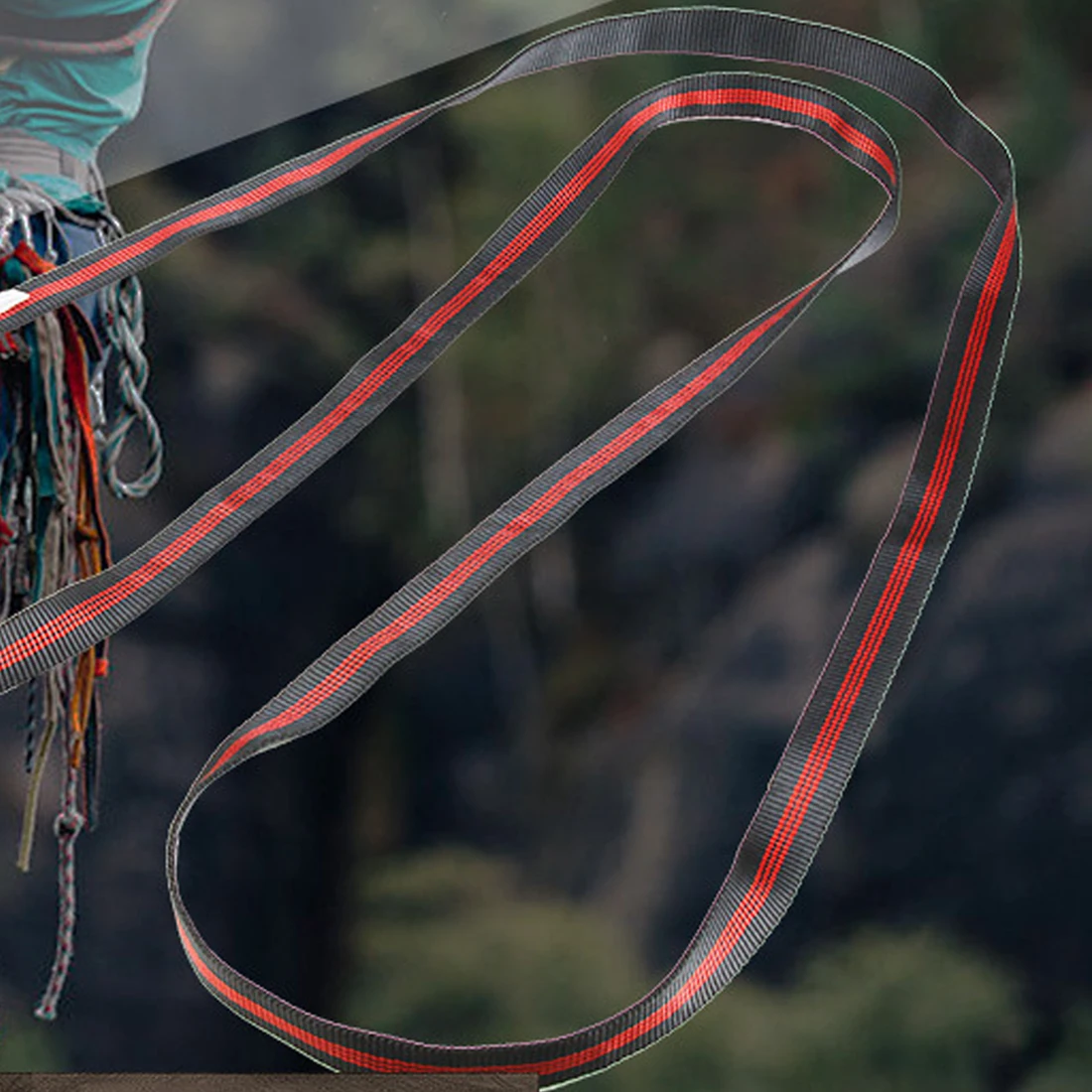 22KN 60cm Polyester rock Climbing Sling Bearing Strap Reinforce Rope