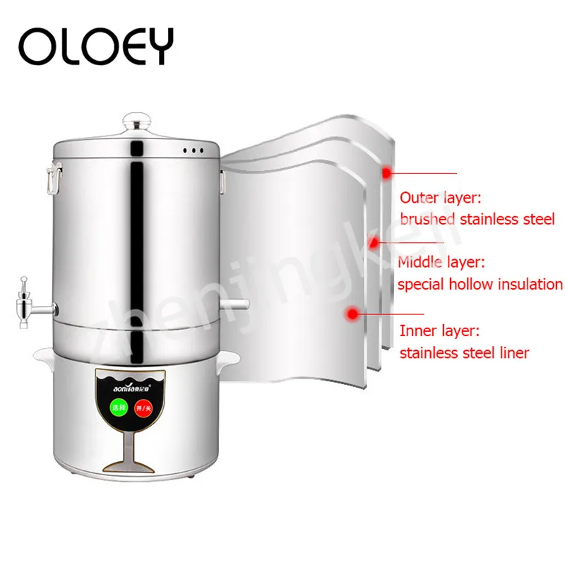 Отпаривания и Самогонный аппарат Нержавеющая сталь интеллигентая(ый) маленькая Роза дистиллировочная машина 220V 4 режима скорости алкоголя высокого Ёмкость