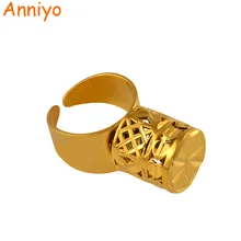 Anniyo цвета золота в африканском стиле кольцо для Для женщин девочек арабских Кольцо Размеры вечерние товар Эфиопский ювелирные изделия#058106