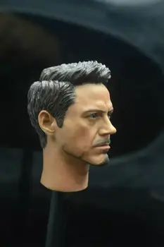 

Custom 1/6 Scale Civil War Tony Stark Head Sculpt For Hot Toys Figure Body