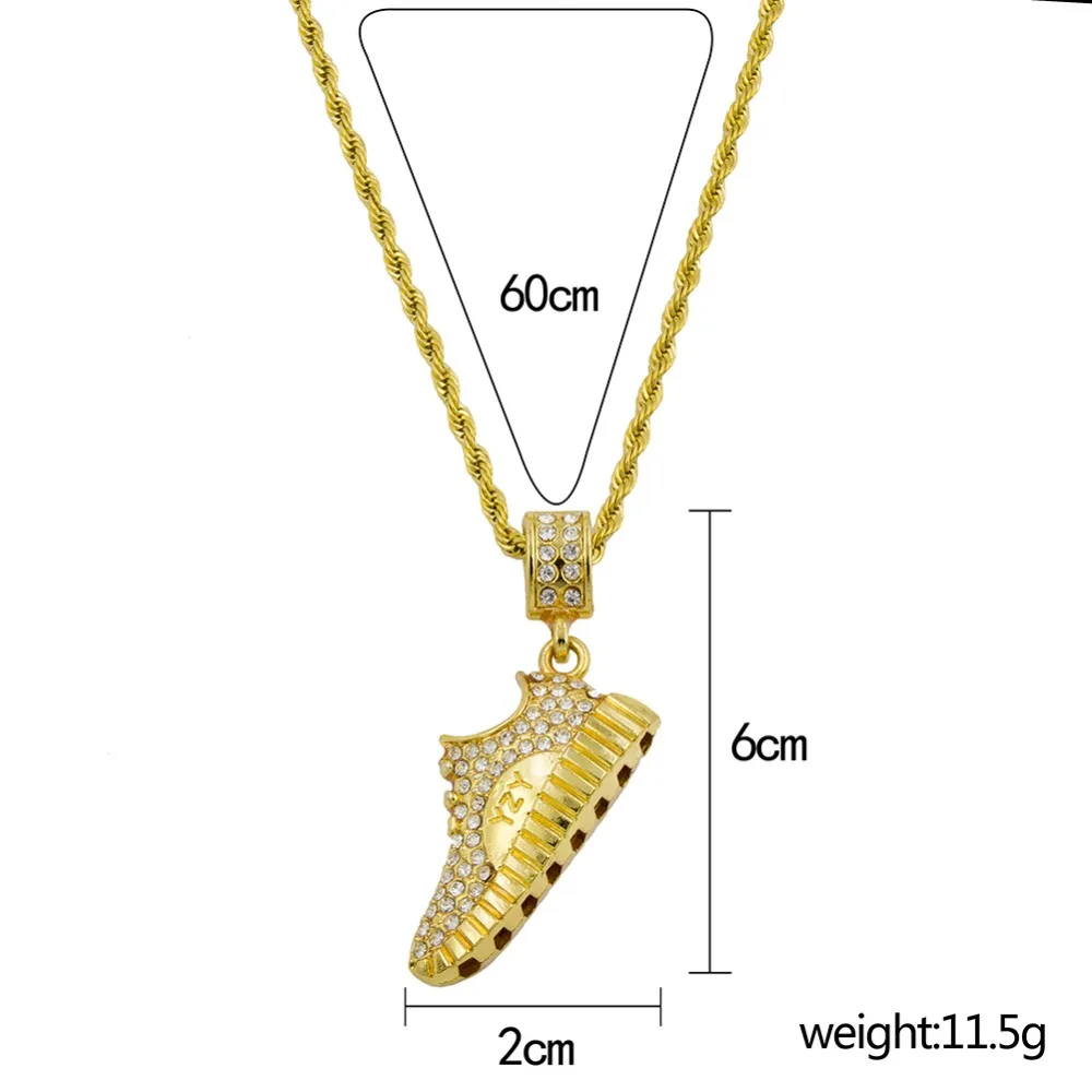 TOPGRILLZ, золотистое ожерелье с подвеской, хип-хоп, бег, рядом с Джорданом, с буквами, спортивная подвеска, ожерелье s для мужчин и женщин