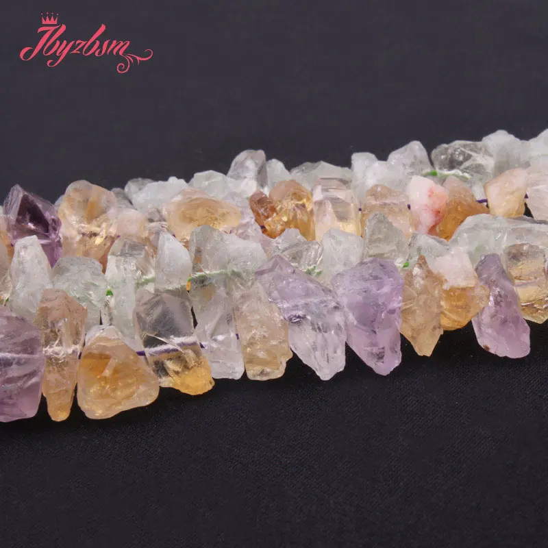 8-10x10-15mm Crude Irregular Quartz Natural Crystal Stone Loose Bead For DIY Necklace Bracelets Jewelry Making 15