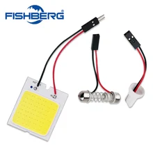 1pcs T10 Led Dome Bulb 48 SMD Chip 12W C5W COB Reading Lamp Led Car Parking