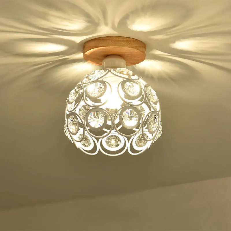 Nordic Ceiling Lights Wood Black Ceiling Lamp Retro Cage Light Kitchen Fixtures Decoration Ceiling light Bedroom Home Lighting