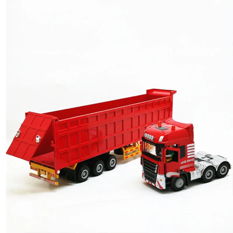 1:50 Масштаб сплав металлический контейнер грузовика-трейлера грузовик Высокая симуляция литья под давлением модель инженерный автомобиль игрушка