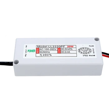 

CLAITE AC100-265V To DC5V 4A 20W Non-Waterproof Constant Current Power Supply LED Driver Lighting Trans Formers For LED Power