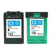 Cartouche pour HP 132 136 Cartouche D’encre Pour HP Officejet 6213 5443 D4163 Photosmart 2573 C3183 D5163 1513