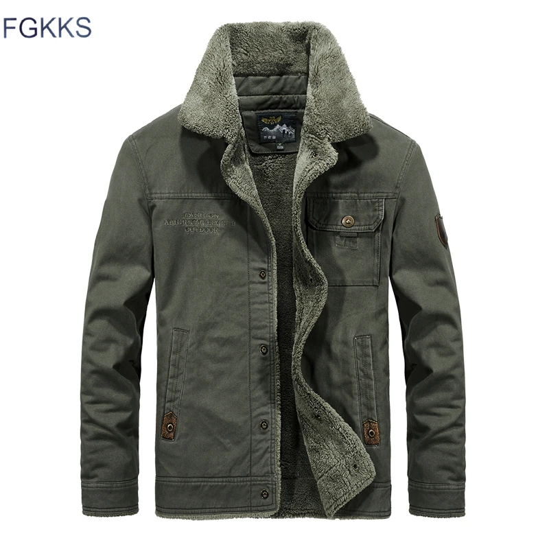 Бренд FGKKS, мужские куртки, куртка-бомбер, зима, осенняя мужская теплая куртка с меховым воротником, верхняя одежда, мужские повседневные куртки, пальто