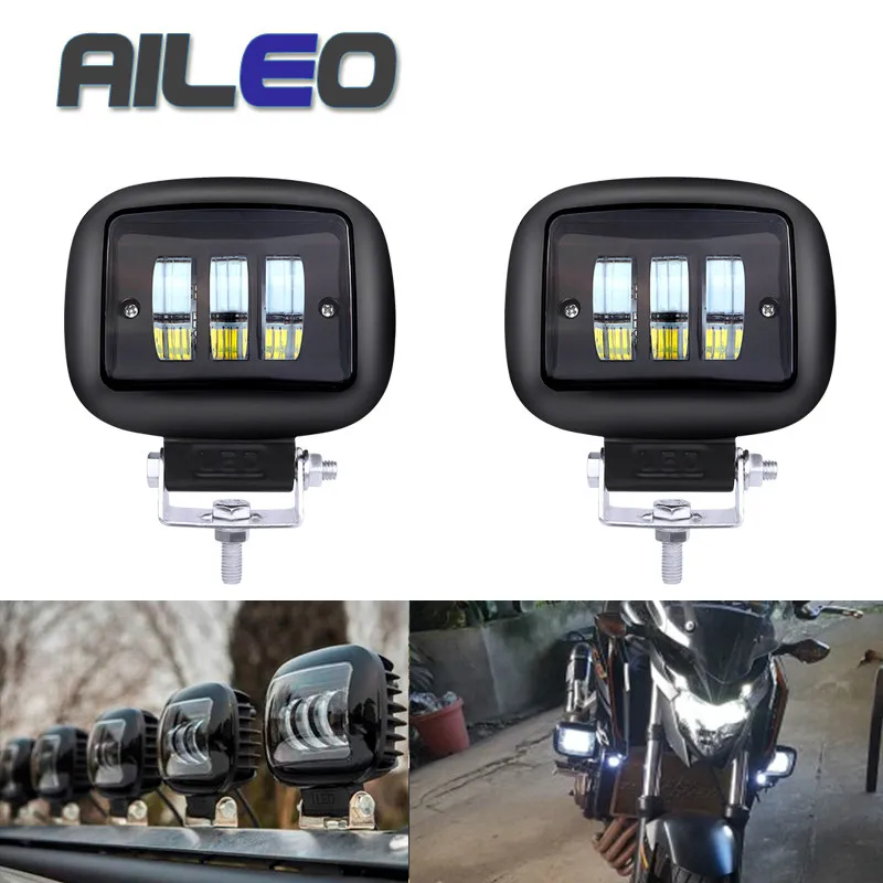 AILEO luces led para Автомобильный светодиодный рабочий светильник 12 в 24 в 30 Вт 6000 К внедорожный бар ATV yacht 4x4